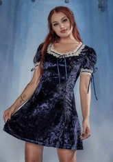 Will Never Wilt Crushed Velvet Mini Dress