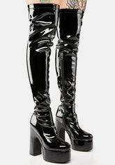 Athena Patent Thigh High Boots