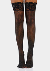 Up Late Shimmer Thigh Highs