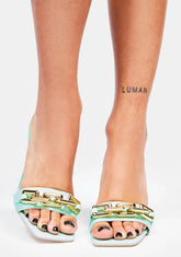 Mint In The Mix Chain Heels