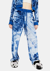 In A Flurry Tie Dye Velvet Lounge Pants