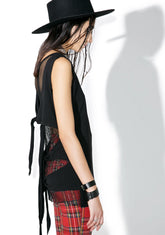 Fishnet Tie Back Tank