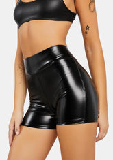 Leave 'Em Guessing Vegan Leather Shorts