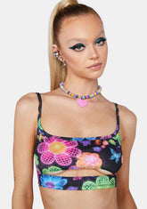Sonic Bloom Cut-Out Top