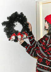 Silent Night Skull Wreath