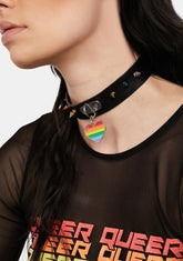 Colorful Punks Spiked Choker