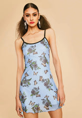 Scenic Vision Mesh Mini Dress