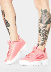 Pink Disruptor II Liquid Luster Sneakers