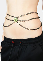 Radioactive Heart Layered Belly Chain