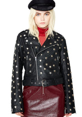 Stars N' Hearts Leather Jacket