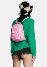 Leopard Embossed Half Pint Mini Backpack