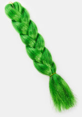 Neon Green Jumbo Braid With Tinsel