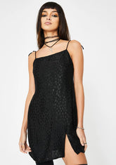 Black Doella Satin Mini Dress