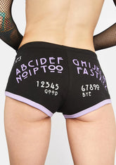 Ouija Board Dolphin Booty Shorts