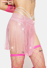 Sweetest Shine Rhinestone Fringe Belt