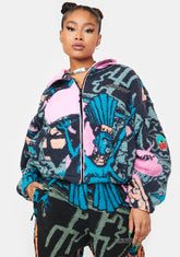 Space Lady Hooded Sherpa Jacket