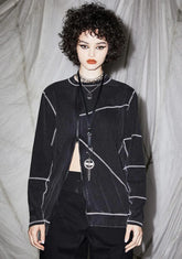 Reverb Unisex Asymmetrical Zip-Up Tee