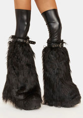 Dead Souls Punk Faux Fur Leg Warmers