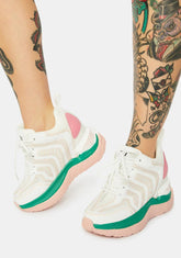 Raisin Chunky Wedge Sneakers