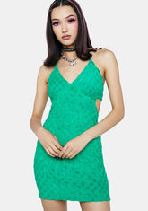 Green Checkered Mini Dress