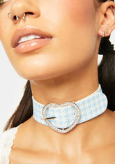 Bedazzled Heart Rhinestone Choker