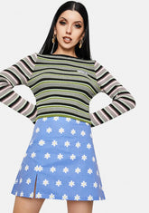 Back To The 70s Floral Mini Skirt