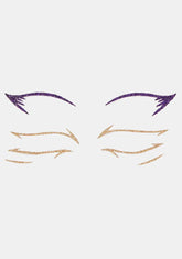 Purple & Gold Glitter Eyeliner Stickers