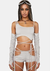 Compression Rope Crop Top & Gloves Set