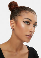 Lock 2 Pick Key Stud Earrings