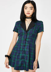You Don't Exist Plaid Dress