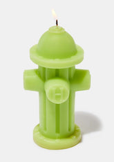 Green Hydrant Candle