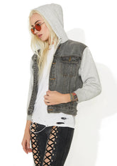 Vintage Denim Hoodie