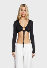 Reina Cut Out Open Back Crop Top
