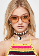 Groovy Chick Aviator Sunglasses