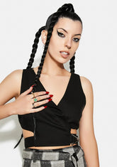 Asymmetric Lapel Short Waistcoat