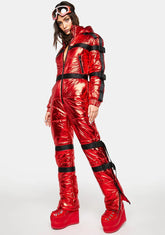 Berry Delighted Metallic Snowsuit