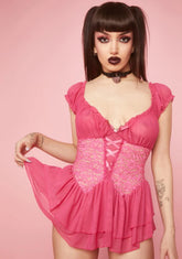 Sugar Where's My Slipper Lace Teddy