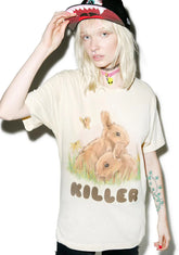 Loose Bunny Tee - White