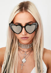 Dark Femme Doll Heart Sunglasses