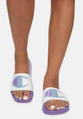 Purple IPO Split Slide Sandals