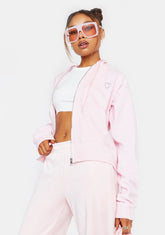 Cropped Zip Up Hoodie