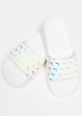 White Cool Cat Bold Slide Sandals