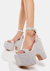 Silver Ariyah Platform Heels