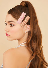 Pastoral Escape Gingham Hair Clips