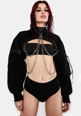 Tactical Sweatshirt Chain Choker Jacket