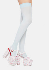 Baby Blue Angel Of Mine Sheer Thigh Highs