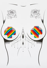 Roy G Biv Rainbow Reusable Silicone Pasties