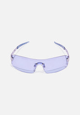 Pale Blue Shield Sunglasses
