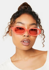 Mercer Coral Oval Sunglasses