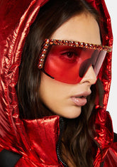 Hot Melting Point Shield Sunglasses